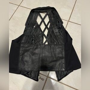 Diamond Plate Genuine Leather Vest top